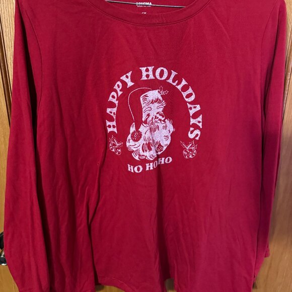 Sonoma Tops - PLUS Women's Long Sleeve Santa Tee